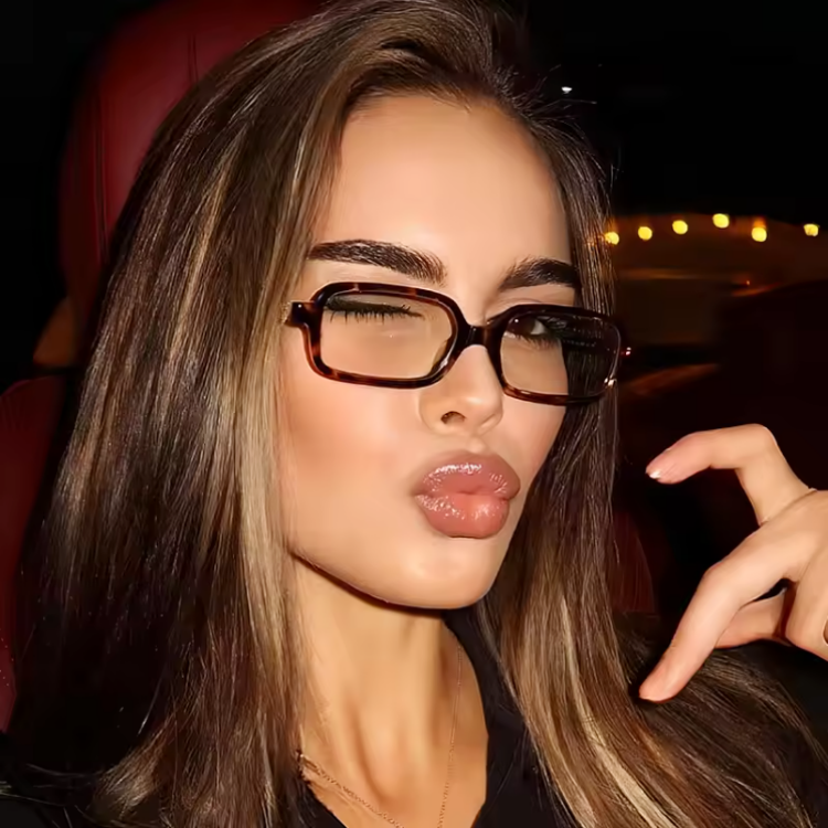 Gafas de sol rectangulares de acetato