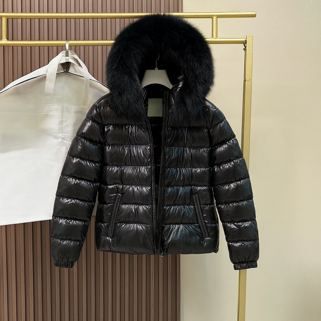 Down Jacket With Fur Hood