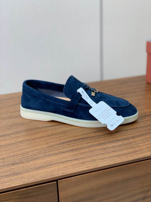Marineblaue Wildleder-Loafer