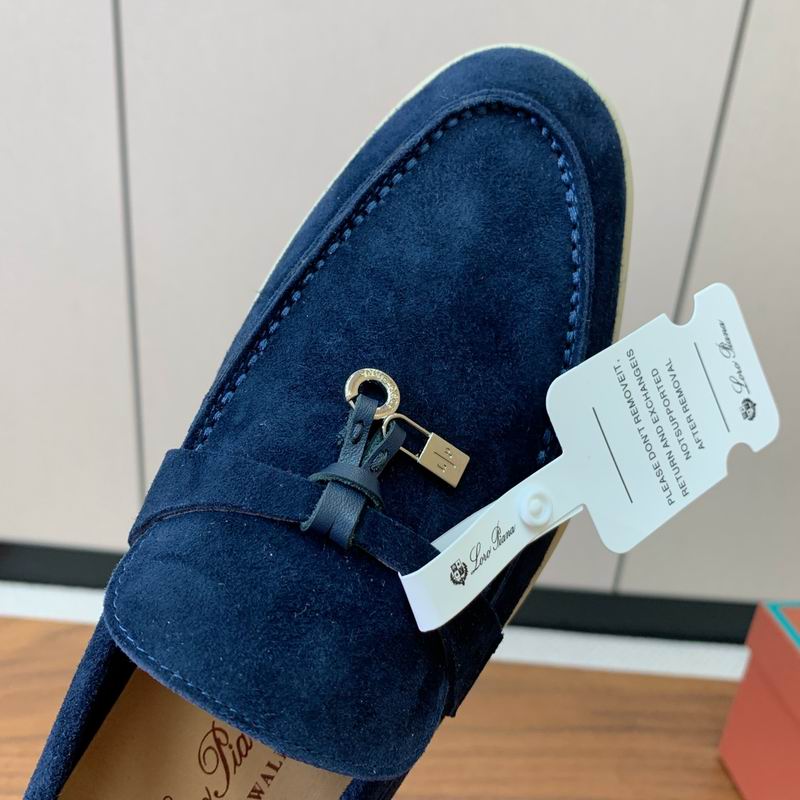 Marineblaue Wildleder-Loafer
