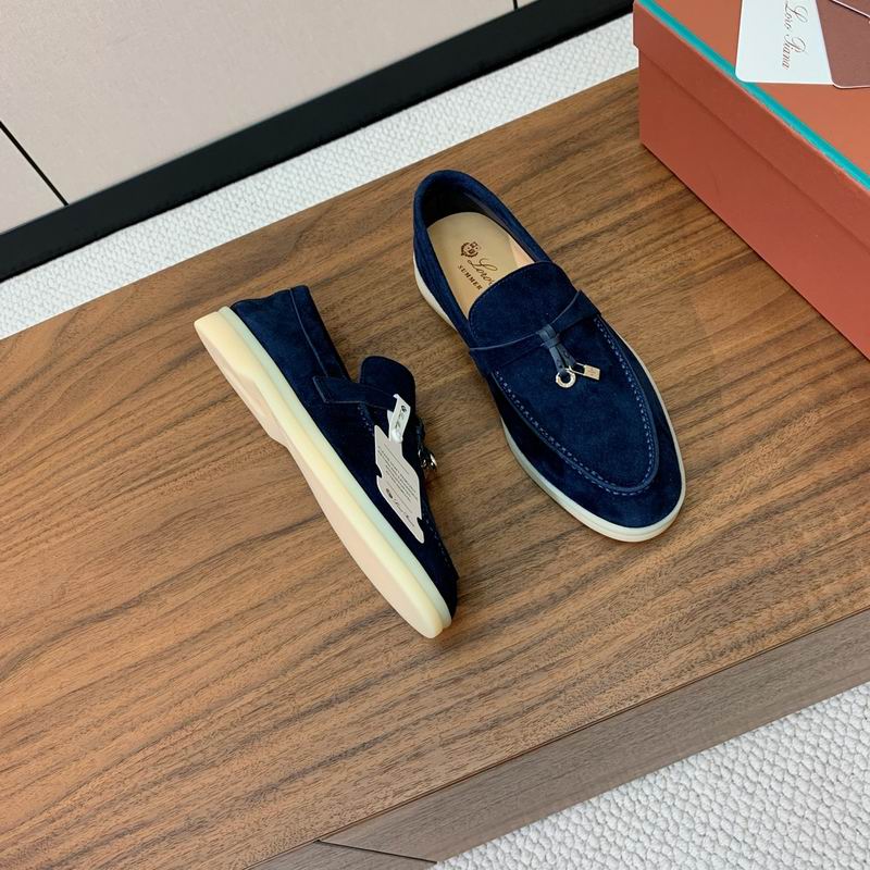 Marineblaue Wildleder-Loafer