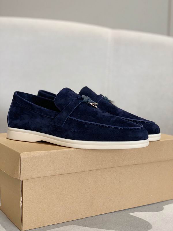 Marineblaue Wildleder-Penny-Loafer