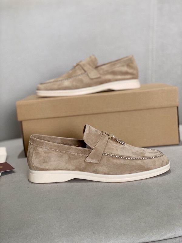 Beige Wildleder-Penny-Loafer