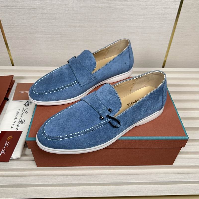 Klassische blaue Wildleder-Loafer