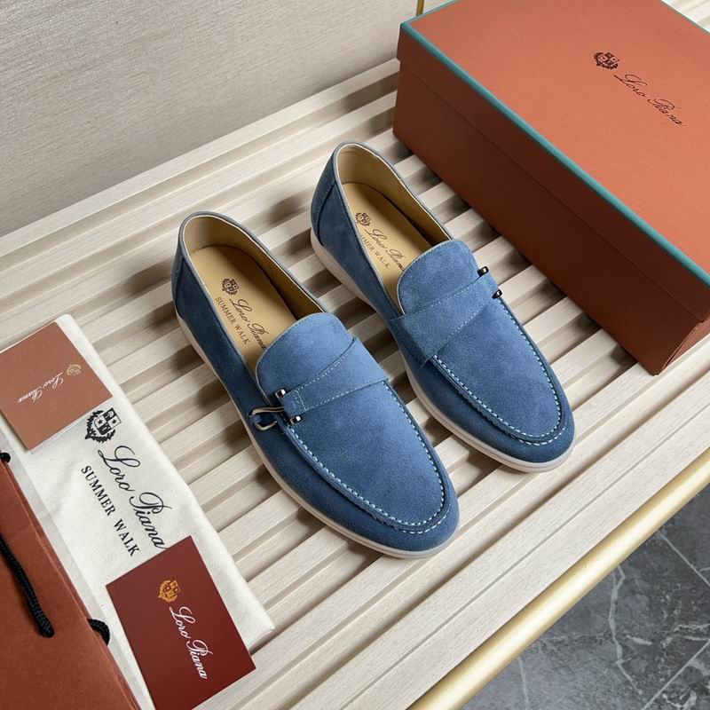 Klassische blaue Wildleder-Loafer