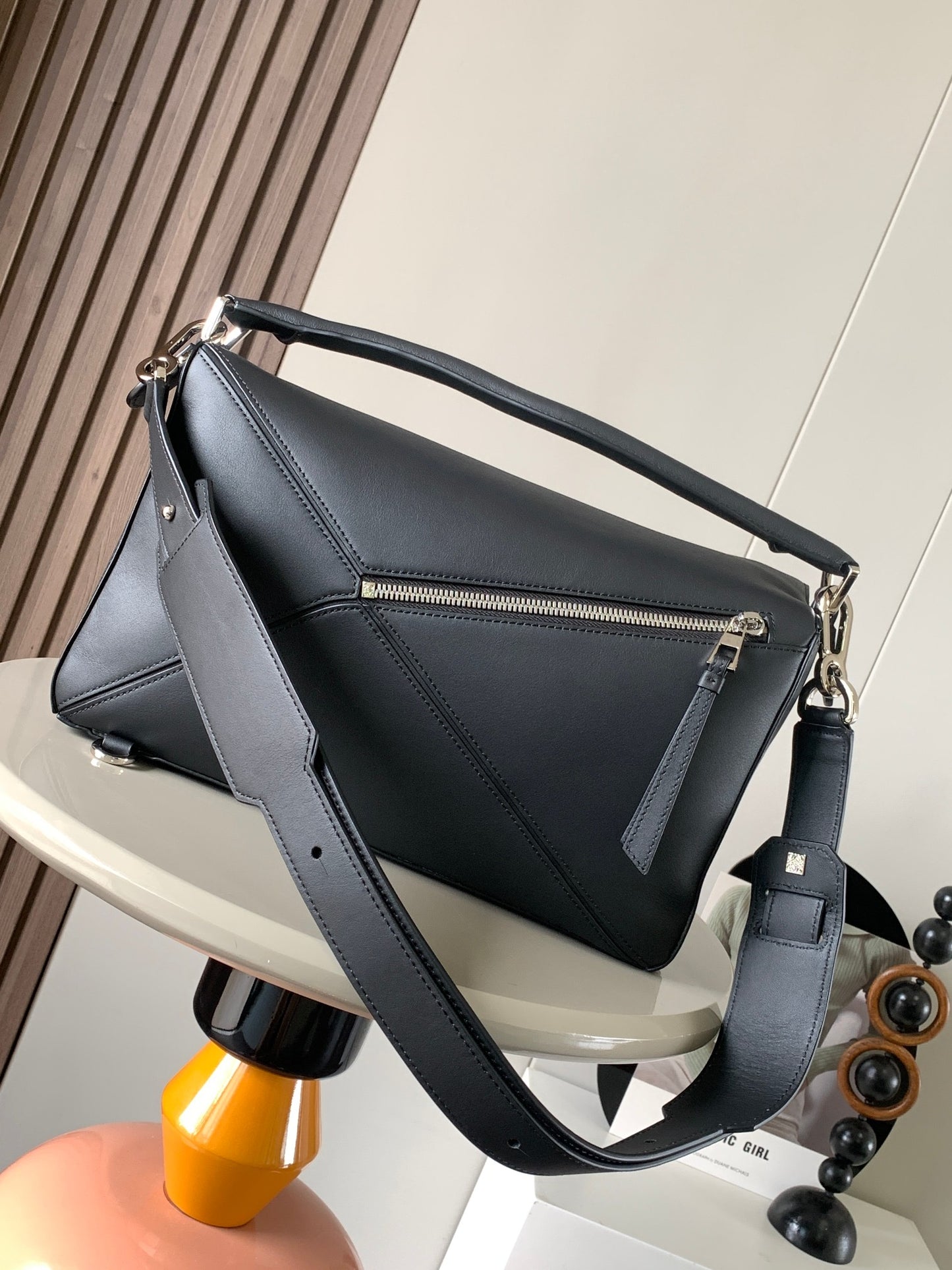Versa Geometric Nappa Tote