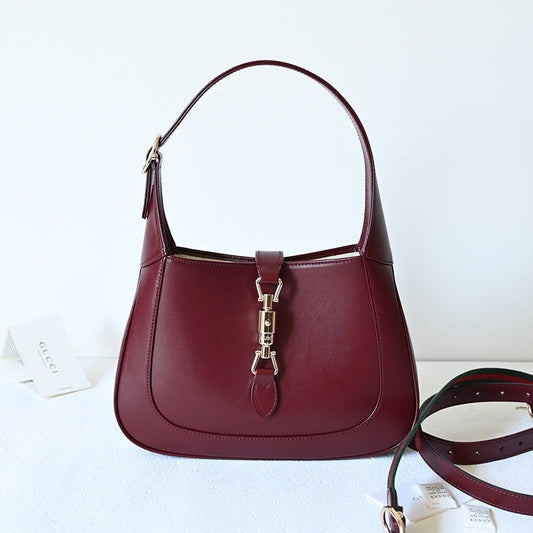 Jackie New Version Shoulder Bag Red Leather